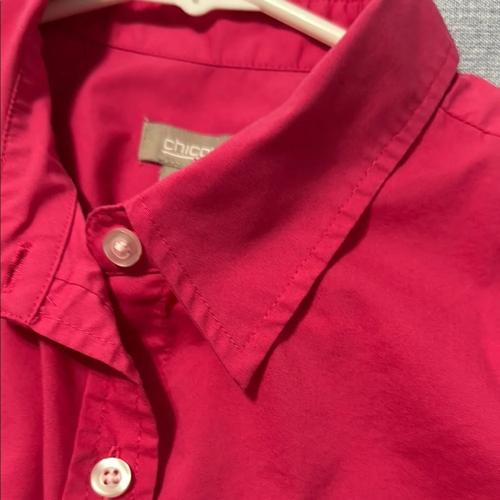 Chico's Pink Button Down Shirt - Picture 5 of 8